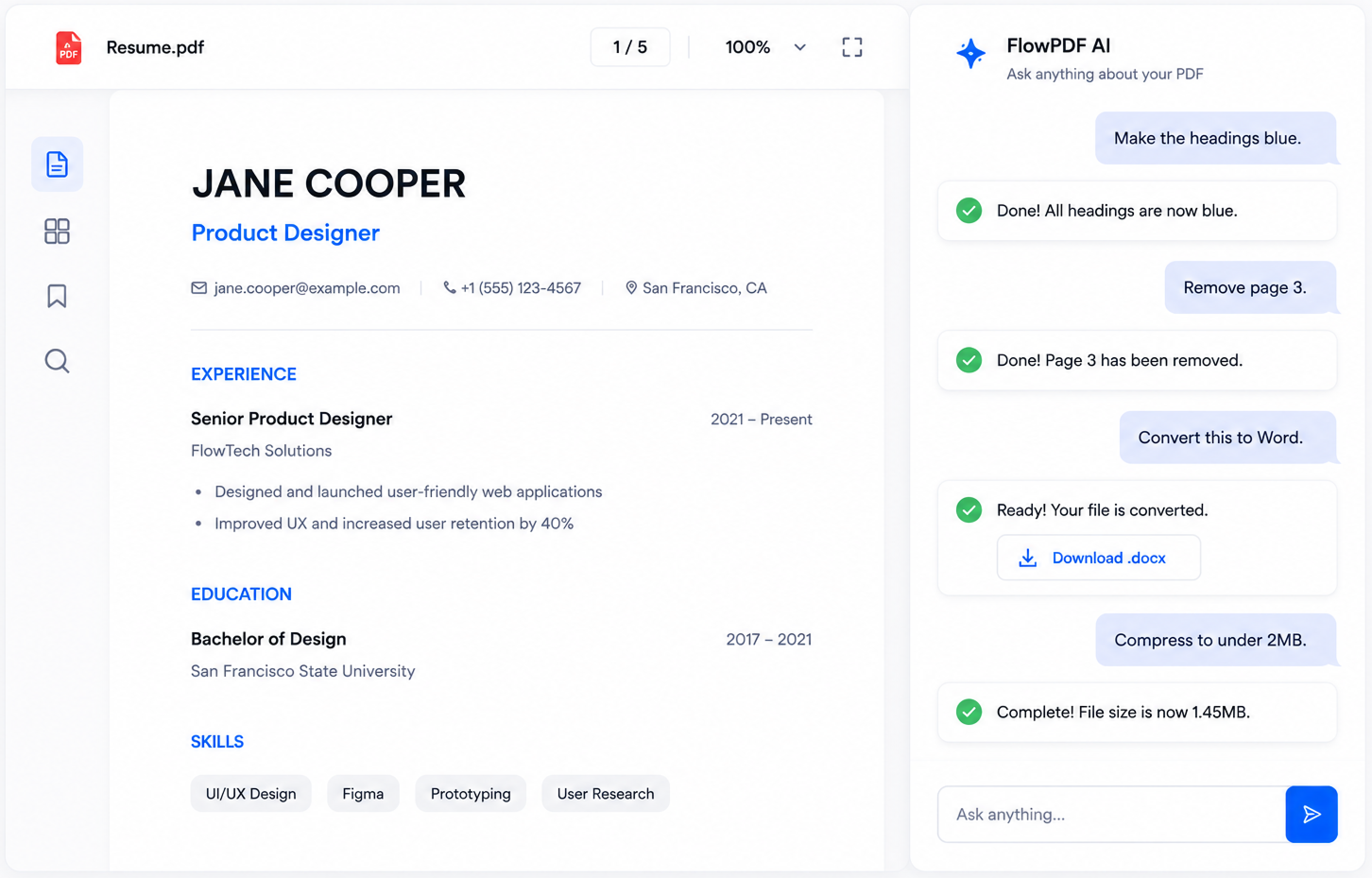 FlowPDF product preview